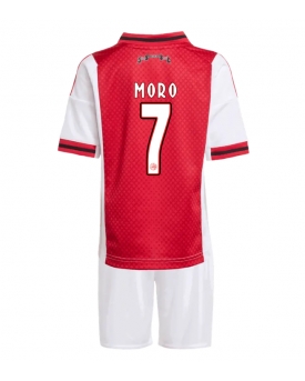 Billige Fotballdrakt Ajax Raul Moro #7 Replika Hjemmedraktsett Barn 2025-26 Kortermet (med bukser)